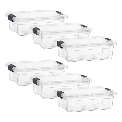 2.3 Quart Clear Plastic Storage Containers with Lids (2.3 Quarts)