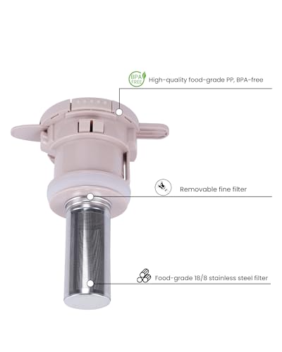 Stainless Steel Thermal Coffee Carafe Lid With Tea Infuser (Pink / universal)