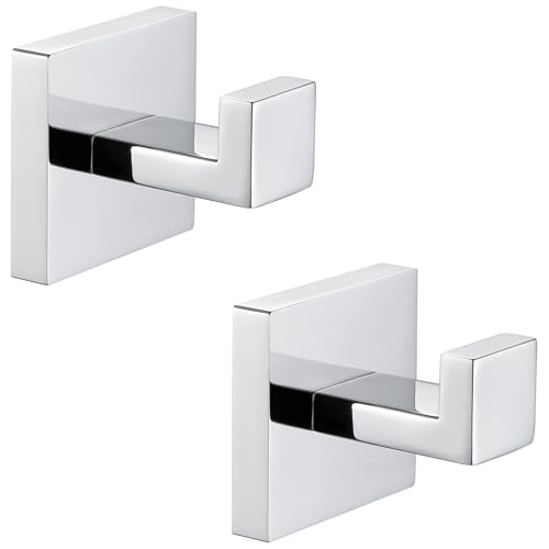 Bathroom Towel Hook (2 Pack / Polished Chrome)