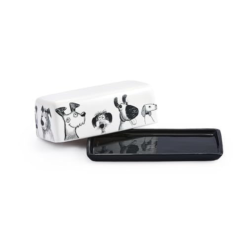 Doodle Pawtrait Ceramic Butter Dish with Lid (Doodle Pawtrait / Large)