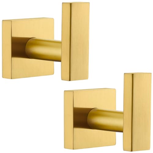 Towel Hooks for Bathroom (Brushed Dark Gold)