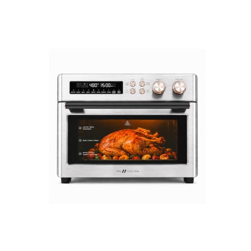Infrared Heating 26.3 QT Air Fryer Toaster Oven (Brushed Stainless Steel Finish)