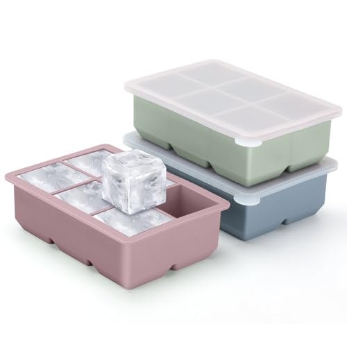 Silicone Ice Cube Trays (Blue Pink Green)