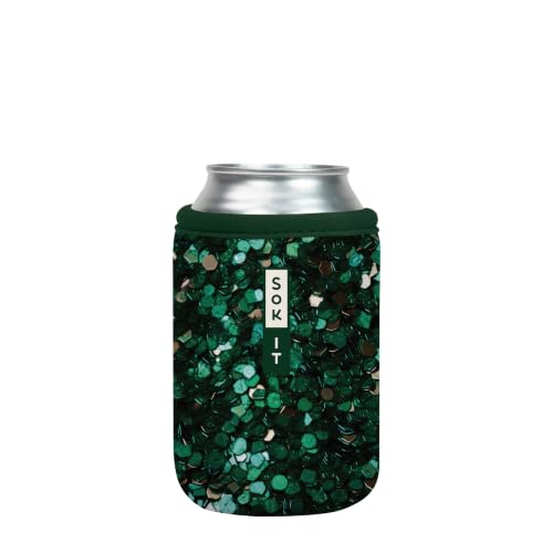 CanSok Sleeve for Beer & Soda Insulated Neoprene Cover (Glitterally Perfect / 12oz Can Sleeve)