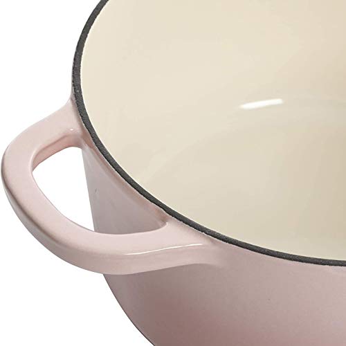 Artisan Round Enameled Cast Iron Dutch Oven (Blush Pink / 5-Quart)