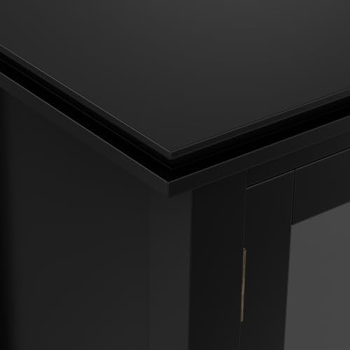 Artisan 38" Wide Solid Wood Storage Cabinet in Black (Black / 38 inch)
