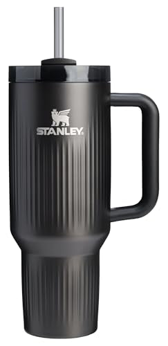 Quencher H2.0 Tumbler with Handle and Straw 40 oz (40 Ounces / Fluted Black)