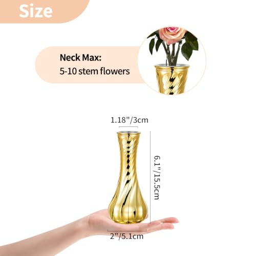 Gold Glass Bud Vase (Style 1)