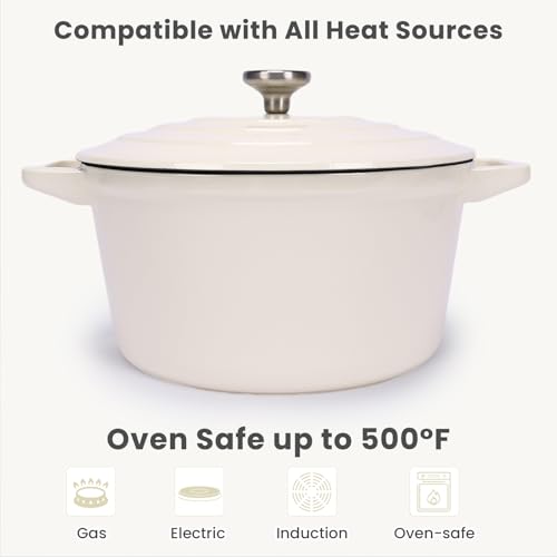 Enameled Cast Iron Set 5 (White B)