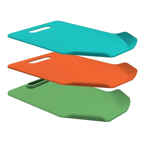 IMUSA Cutting Board Set (3PK Nesting (Teal, Orange, Lime Green))