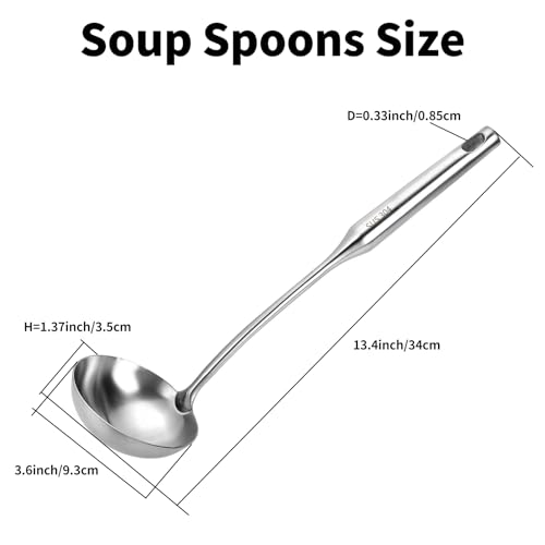 13.4" 304 Stainless Steel Soup Ladle (M)