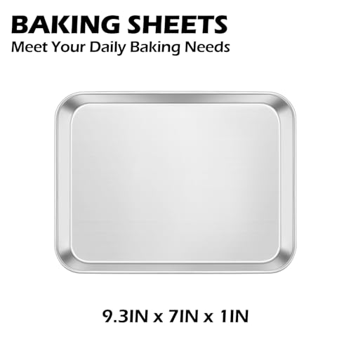 Non Toxic 9x7IN Small Stainless Steel Baking Sheet Pans (9x7IN)