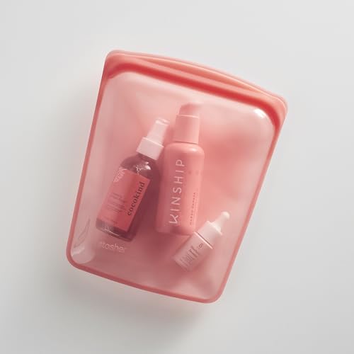 Premium Reusable Half Gallon Silicone Food Storage Bag (Red)