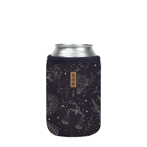 CanSok Sleeve for Beer & Soda Insulated Neoprene Cover (Zodiac Sky / 12oz Can Sleeve)
