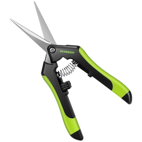6.5 Inch Garden Scissors (Black Straight Blade / Black)