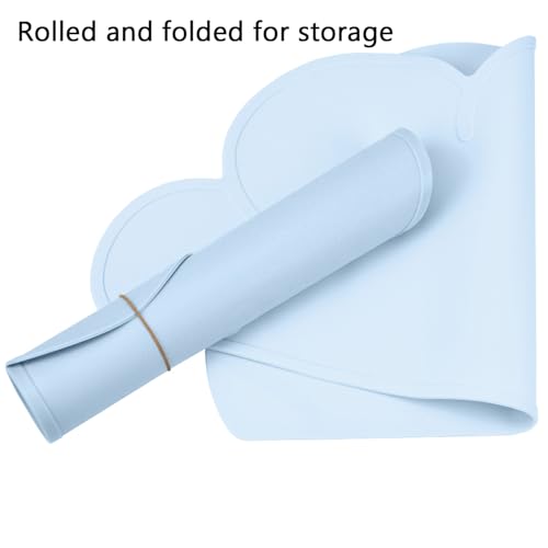 Kids Placemats (Light Blue / 18.8"L x 10.4"W)