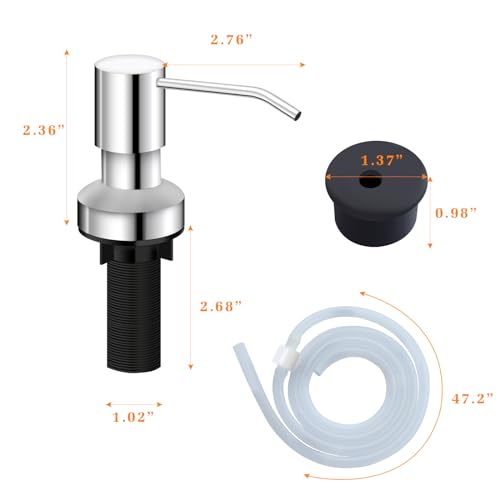 Sink Soap Dispenser for Kitchen Sink (Chrome)