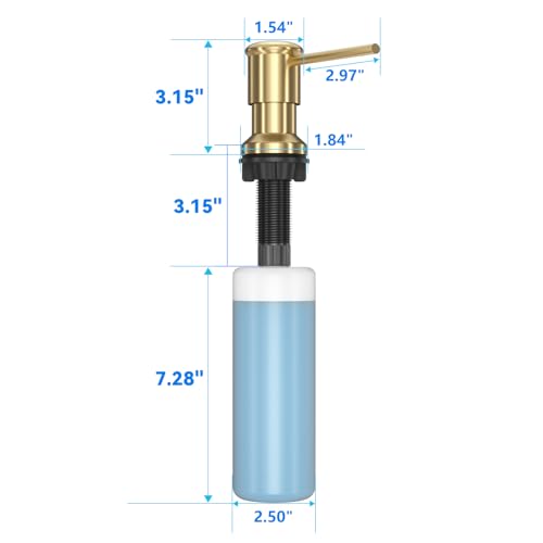Dish Soap Dispenser (Gold / With Bottle)