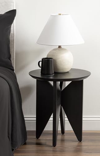 Faiza Modern Wooden Round Side Table