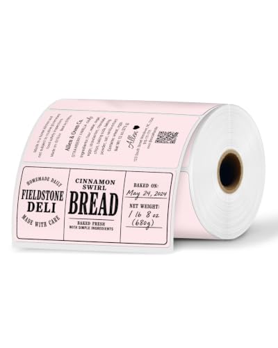 4x2 Inch Thermal Labels (4"x2" / Pink)