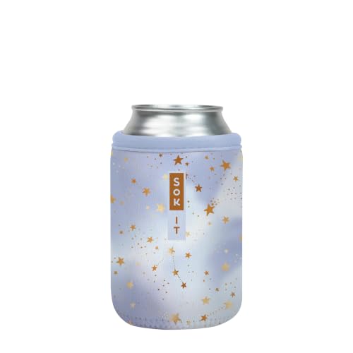 CanSok Sleeve for Beer & Soda Insulated Neoprene Cover (Cosmic Glitter / 12oz Can Sleeve)