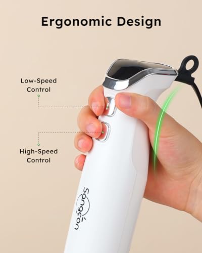 Immersion Blender Handheld (3 In 1 Immersion Blender & Stick & Milk Frother / White)