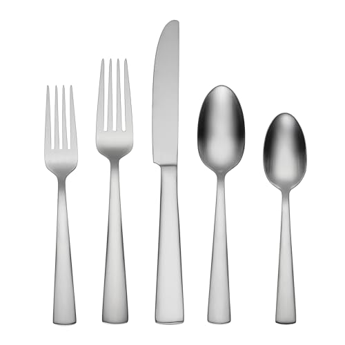 H290020AL20 Satin Nocha 20 Piece Everyday Flatware Set (20-Piece Set; Service for 4 / 20-Piece Flatware Set, Satin Finish)