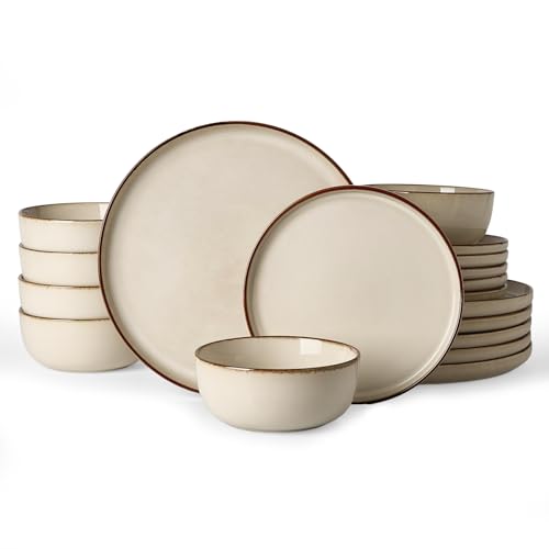 Milkyway 18 Piece Stoneware Dinnerware Set (Light khaki / Service for 6 (Standard Dinner Set))