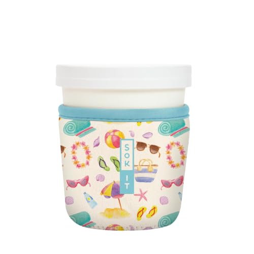 IceCreamSok Insulated Neoprene Cover (Beach Life / Fits Tapered Pints)