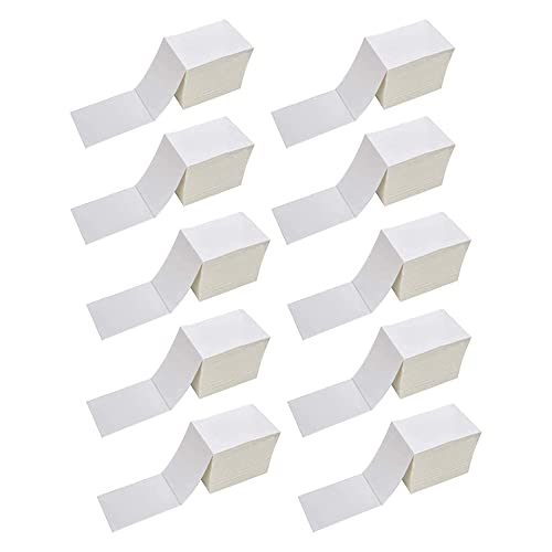 Fanfold 4 x 6 Direct Thermal Shipping Labels with Perforations (10 Stacks=10000 Labels / Fanfold)