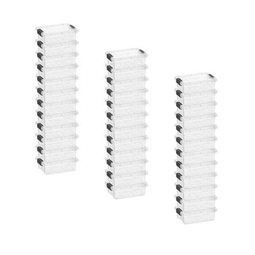 1.27 Quart Clear Plastic Storage Containers with Lids (1.27 Quart)