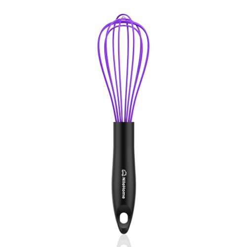Silicone Whisk 10" Kitchen Whisk (Purple / 1-Pack)