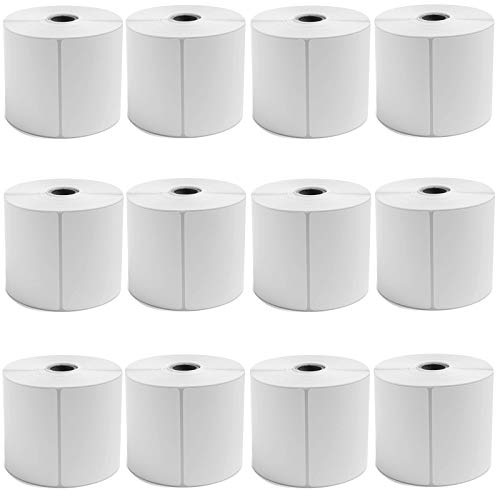 4x6 Direct Thermal Shipping Labels for Zebra 2844 ZP (White / 12 Rolls | 5400 Labels)