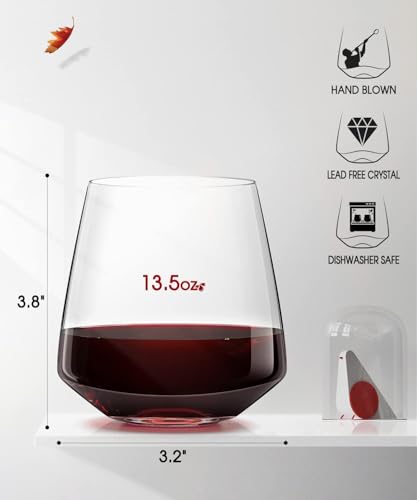 Wine Glasses Set (Set of 6-13.5 oz)