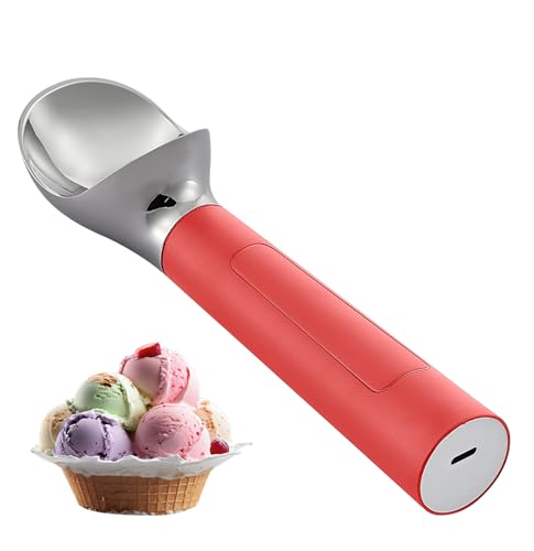 Heated Ice Cream Scoop Rechargeable (Red / 2 oz)