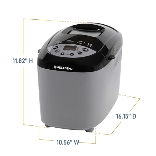 Hi Rise Bread Maker Machine Programmable 12 Programs Including Gluten Free & 3 Loaf Sizes and Crust Colors with Traditionally
