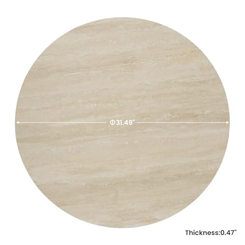 31.5" Sintered Stone Lazy Susan for Table Top (Yellow Cave Stones / 80CM)
