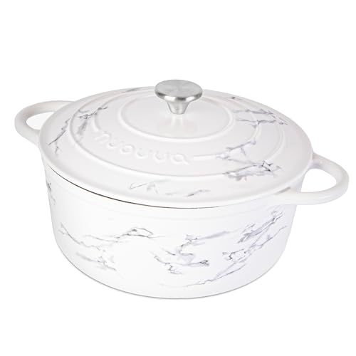 Cast Iron Dutch Oven with Lid (Marble / 6.4-Quart - Deep)