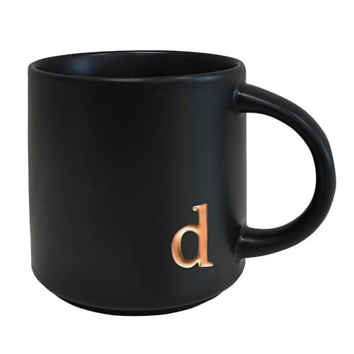 Black Ceramic Coffee Mug (Black-D)