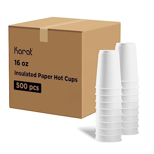 C KIC516W 16 oz Insulated Paper Hot Cup (16 OZ / White)