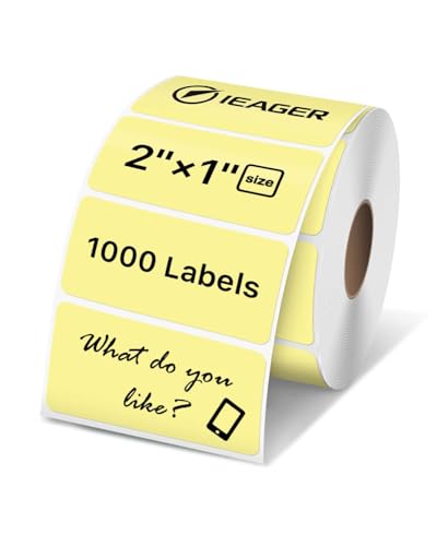 2x1 Inch Thermal Labels (2"x1" / Yellow)