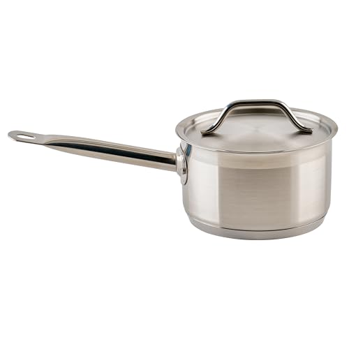 2 qt Stainless Steel Sauce Pan with Lid and Cover (2 Quarts)