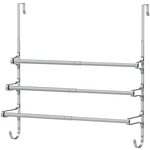 Over The Door Towel Rack (24.21"L / Silver Gray)