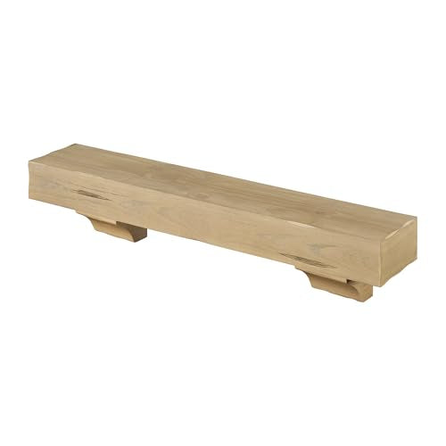 Breckenridge 48” Fireplace Mantel Shelf with Corbels (Blonde / 48 Inch)
