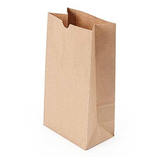 Bag Tek 6 LB Disposable Lunch Bags 100 Sturdy Take (6 lb / Kraft)