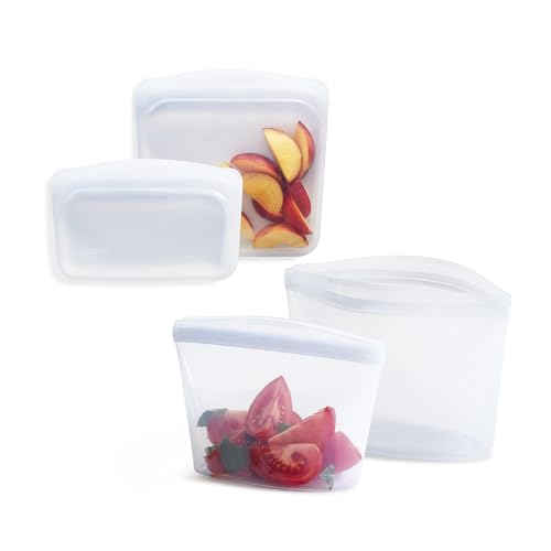 Premium Reusable Silicone Food Storage Bags (Clear)