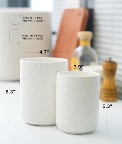Set of 2 Utensil Holder (White)