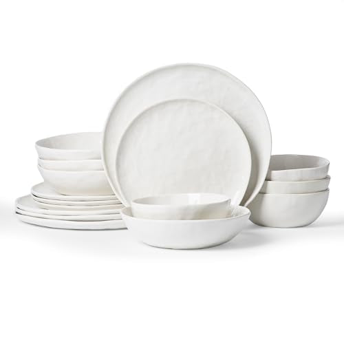 Porcelain Dinnerware Sets for 4 (Polar White / Set(16pcs))