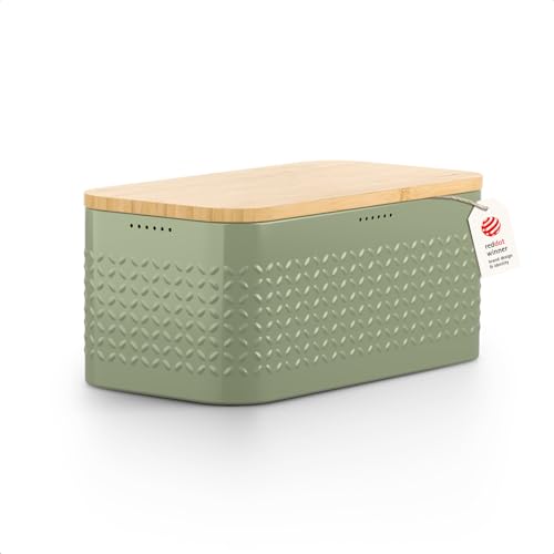 Bread Box for Kitchen Countertop (Sage Green)