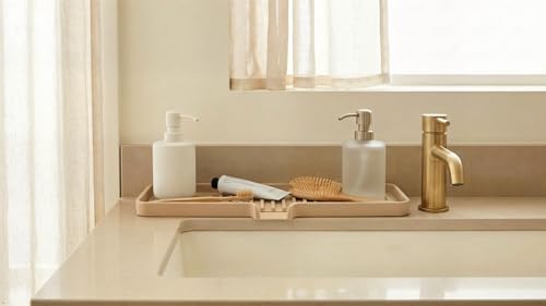 Silicone Soap Dish Tray and Sponge Holder with Drain Chute